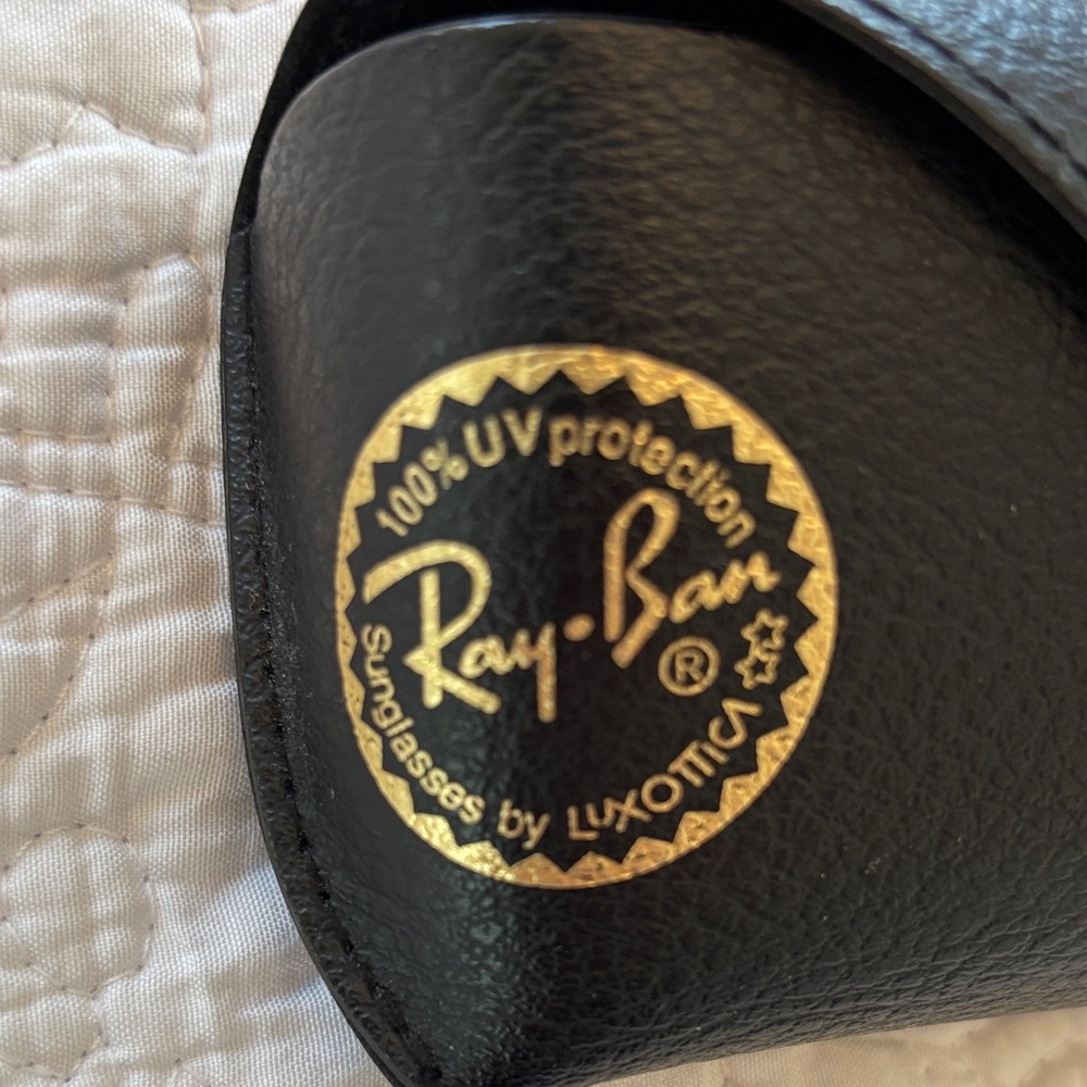 Ray-Ban Black Sunglasses Case with Gold Logo Accent